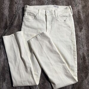 Mother Women's White Light Wash The Mid Rise Dazzler Ankle Jeans Denim Size 26